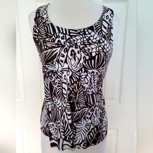 A.N.A. Brown and White Floral Tank